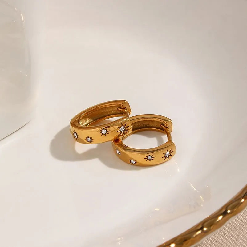 Stella Zirconia Earring (18K Gold Plated) | Luvesina