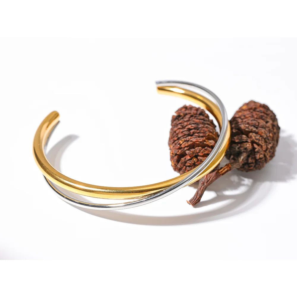 Double Contraste Verona Bracelet (18K Gold Plated) | Luvesina