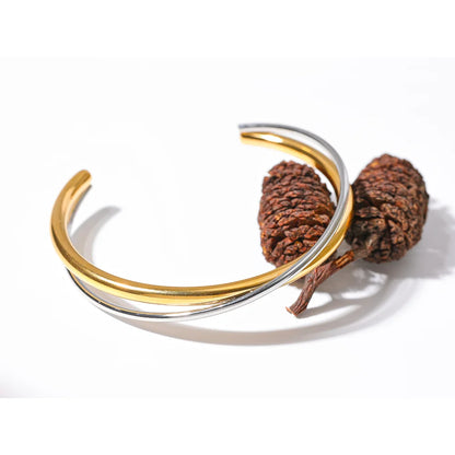 Double Contraste Verona Bracelet (18K Gold Plated) | Luvesina
