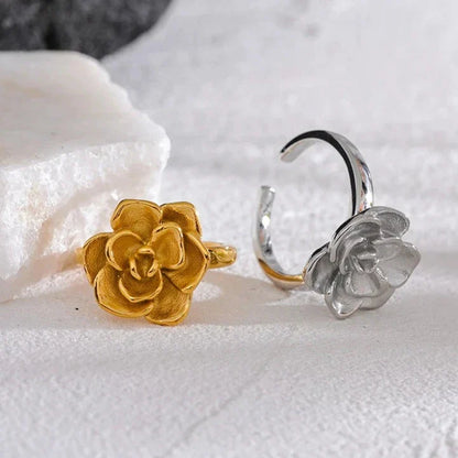 Lotus Adjustable Ring (18K Gold Plated) | Luvesina