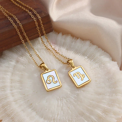Collection of Necklaces Signos del Zodiac Perlado (18K Gold Plated) | Luvesina