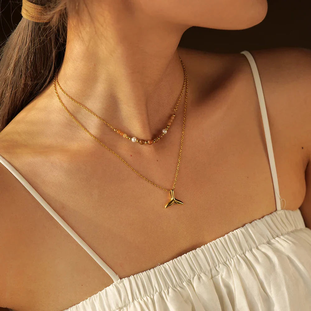 Mixto Sirena Necklace (18K Gold Plated) | Luvesina