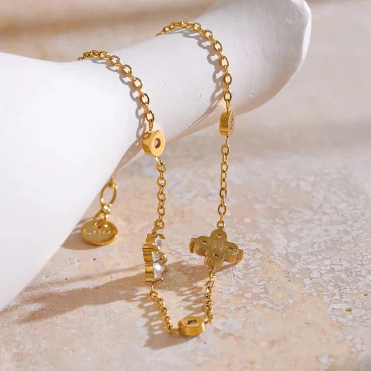 Constelación with Zirconia Bracelet (Gold Plated) | Luvesina