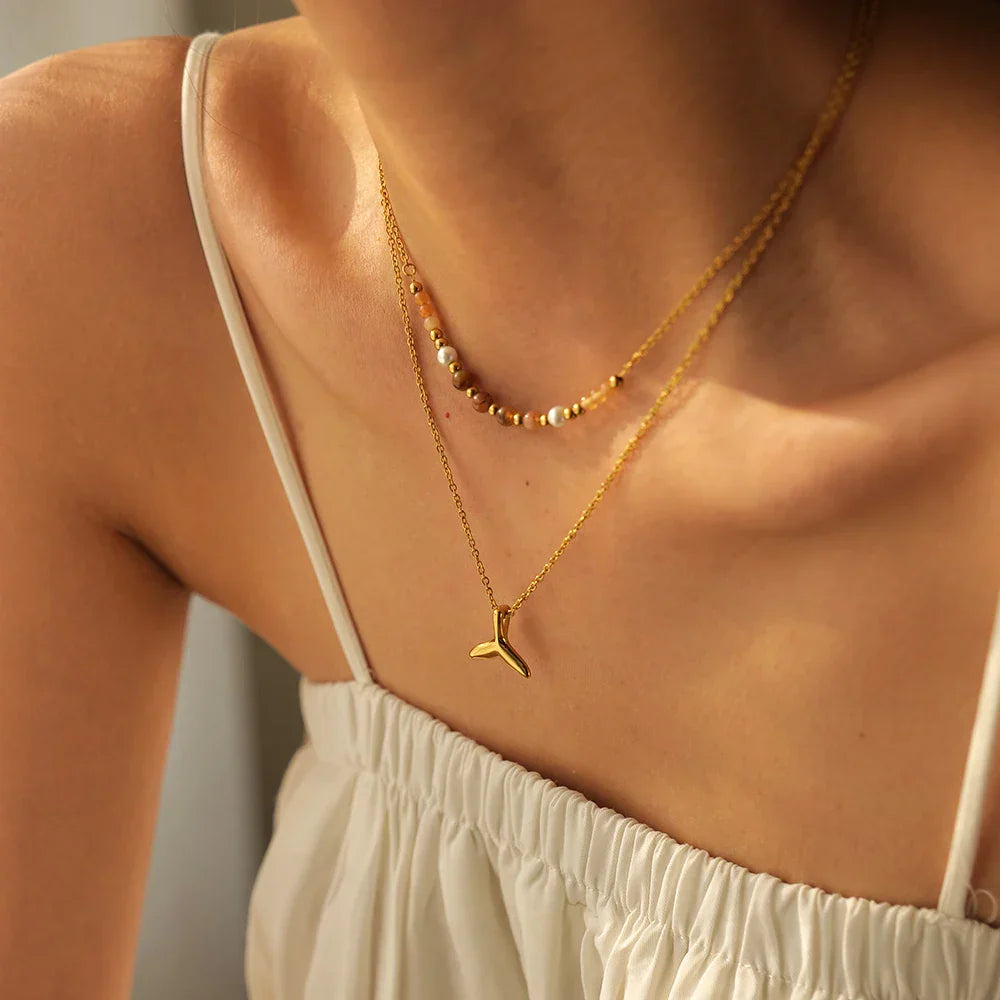 Mixto Sirena Necklace (18K Gold Plated) | Luvesina