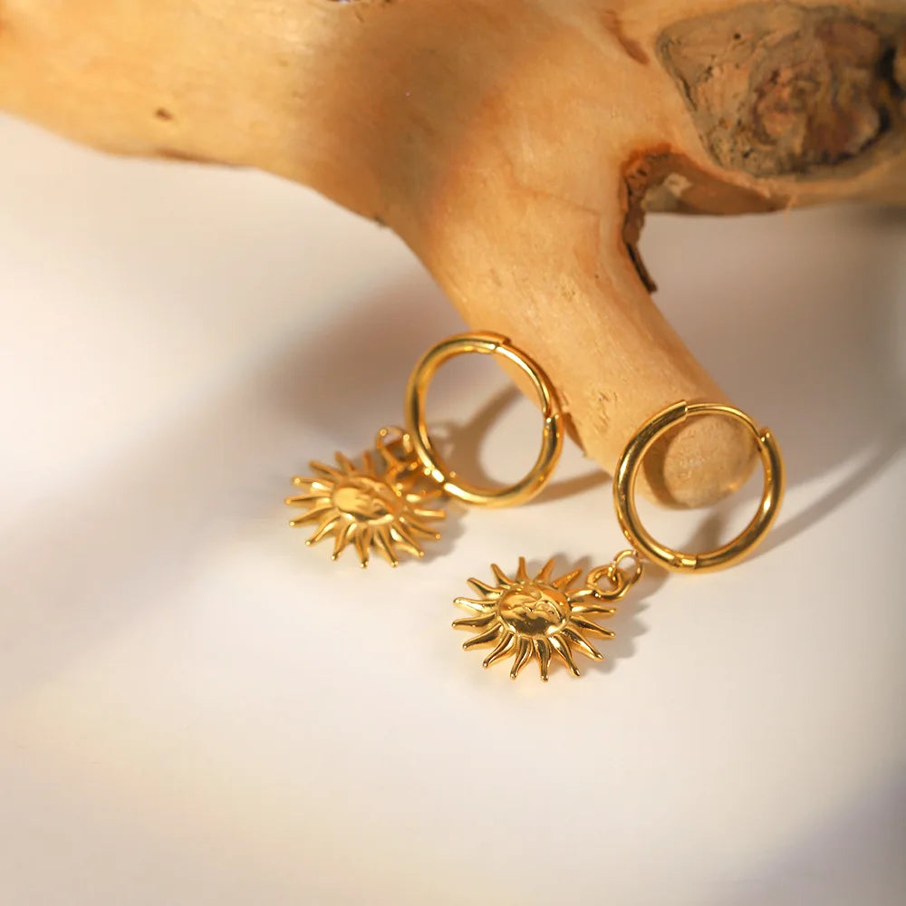 Sun of Mayo Earrings (18K Gold Plated) | Luvesina
