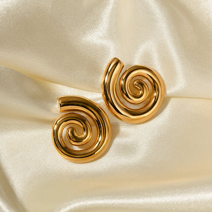 Espiral Chunky Earring (18K Gold Plated) | Luvesina