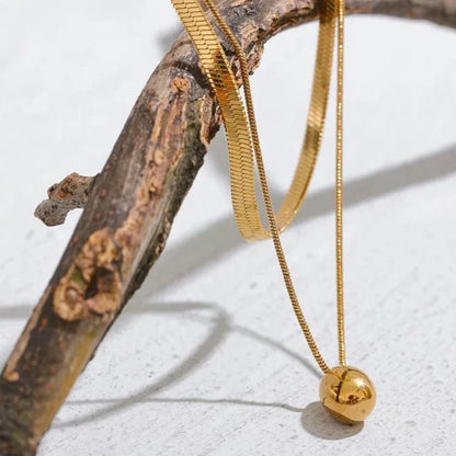 Mixto Goccia Necklace (18K Gold Plated) | Luvesina