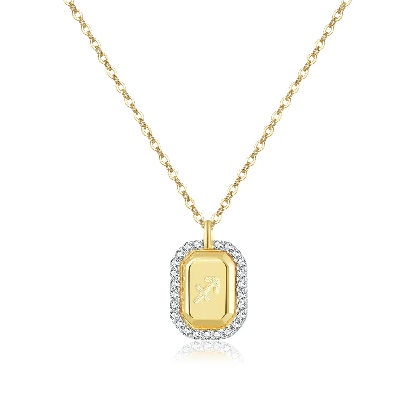 12 Signos del Zodíaco Zirconia Necklace (18K Gold Plated) | Luvesina