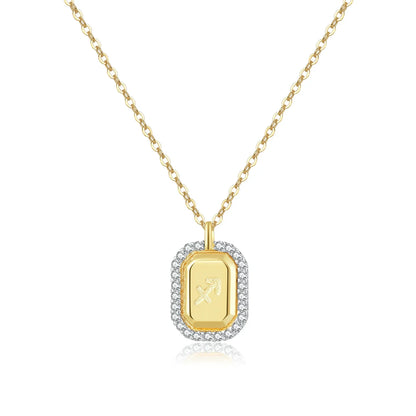 12 Signos del Zodíaco Zirconia Necklace (18K Gold Plated) | Luvesina