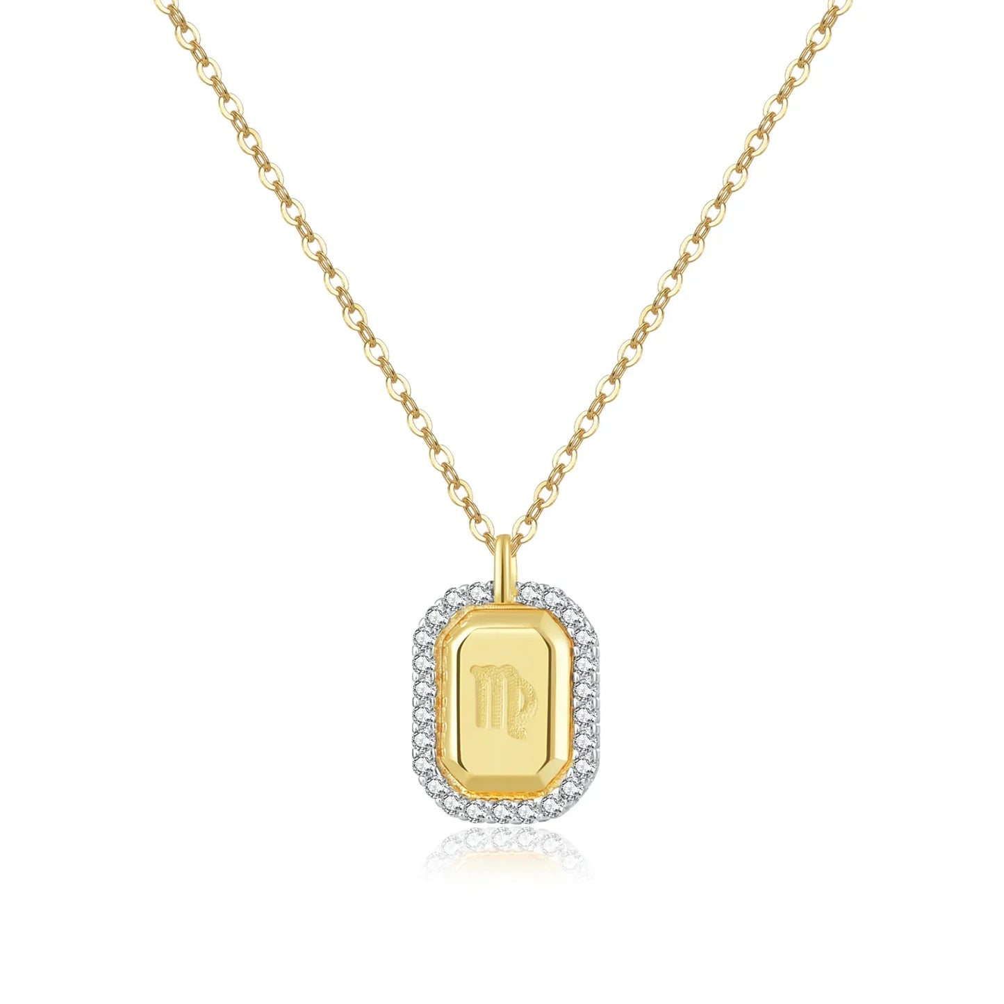 12 Signos del Zodíaco Zirconia Necklace (18K Gold Plated) | Luvesina