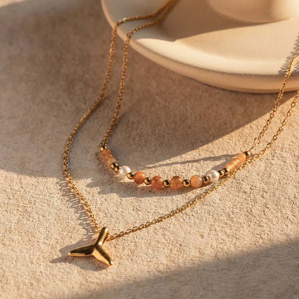 Mixto Sirena Necklace (18K Gold Plated) | Luvesina