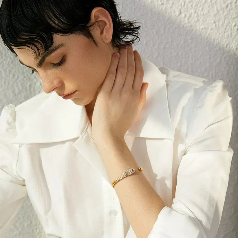 Spike Pearls Bracelet (18K Gold Plated) | Luvesina