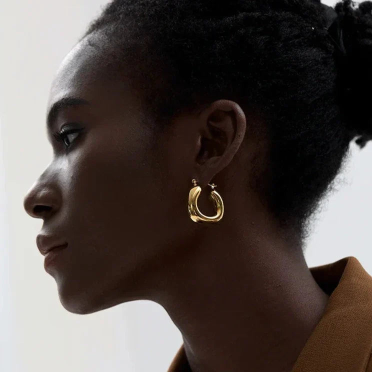 Aro Bold Earring (18K Gold Plated) | Luvesina