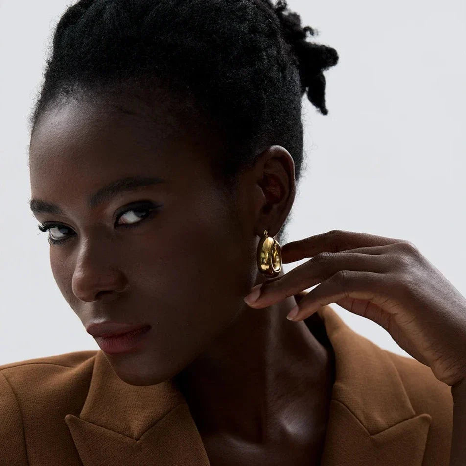 Aro Bold Earring (18K Gold Plated) | Luvesina