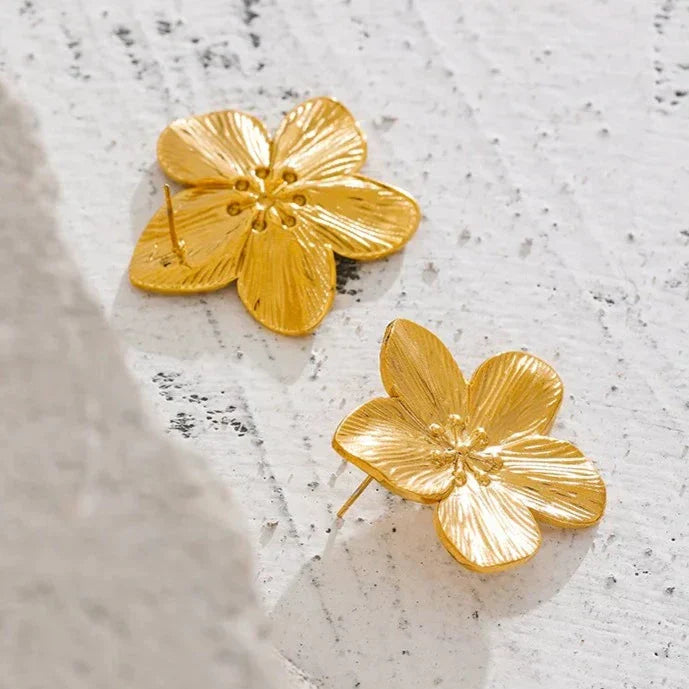 Cherry Blossom Earring (18K Gold Plated) | Luvesina