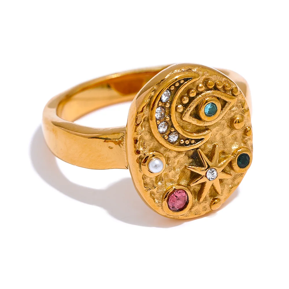 Set Marsella: Necklace + Ring (18K Gold Plated) | Luvesina