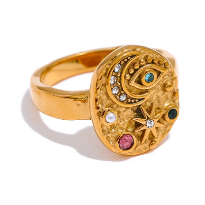 Set Marsella: Necklace + Ring (18K Gold Plated) | Luvesina