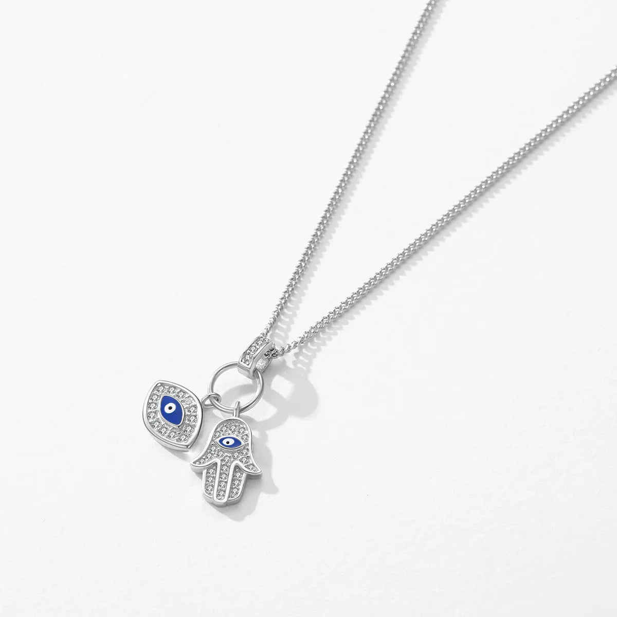 Turkish Eye Zirconia Necklace (Sterling Silver 925) | Luvesina
