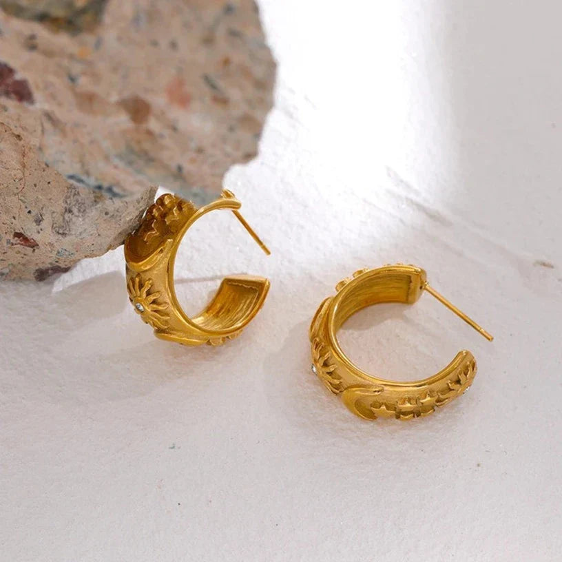 Aro Celeste Earring (18K Gold Plated) | Luvesina