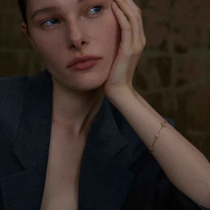 Constelación with Zirconia Bracelet (Gold Plated) | Luvesina