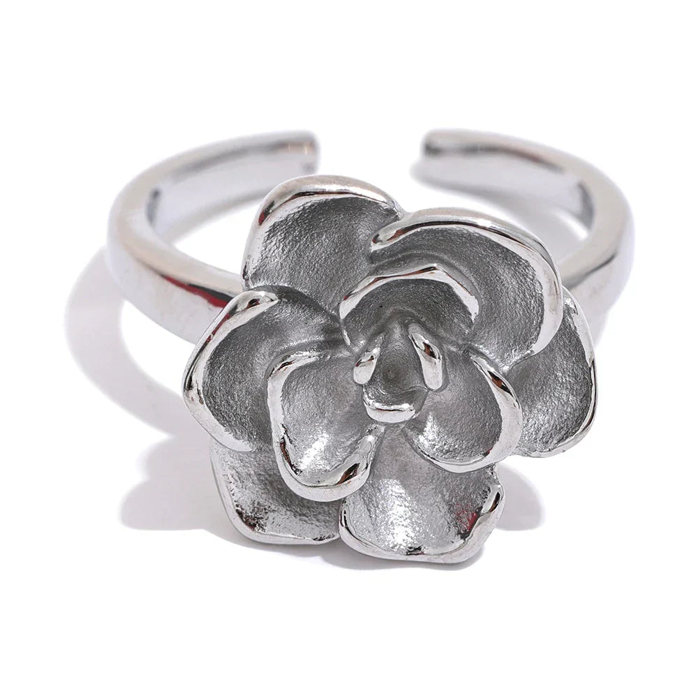 Lotus Adjustable Ring (18K Gold Plated) | Luvesina