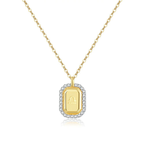 12 Signos del Zodíaco Zirconia Necklace (18K Gold Plated) | Luvesina