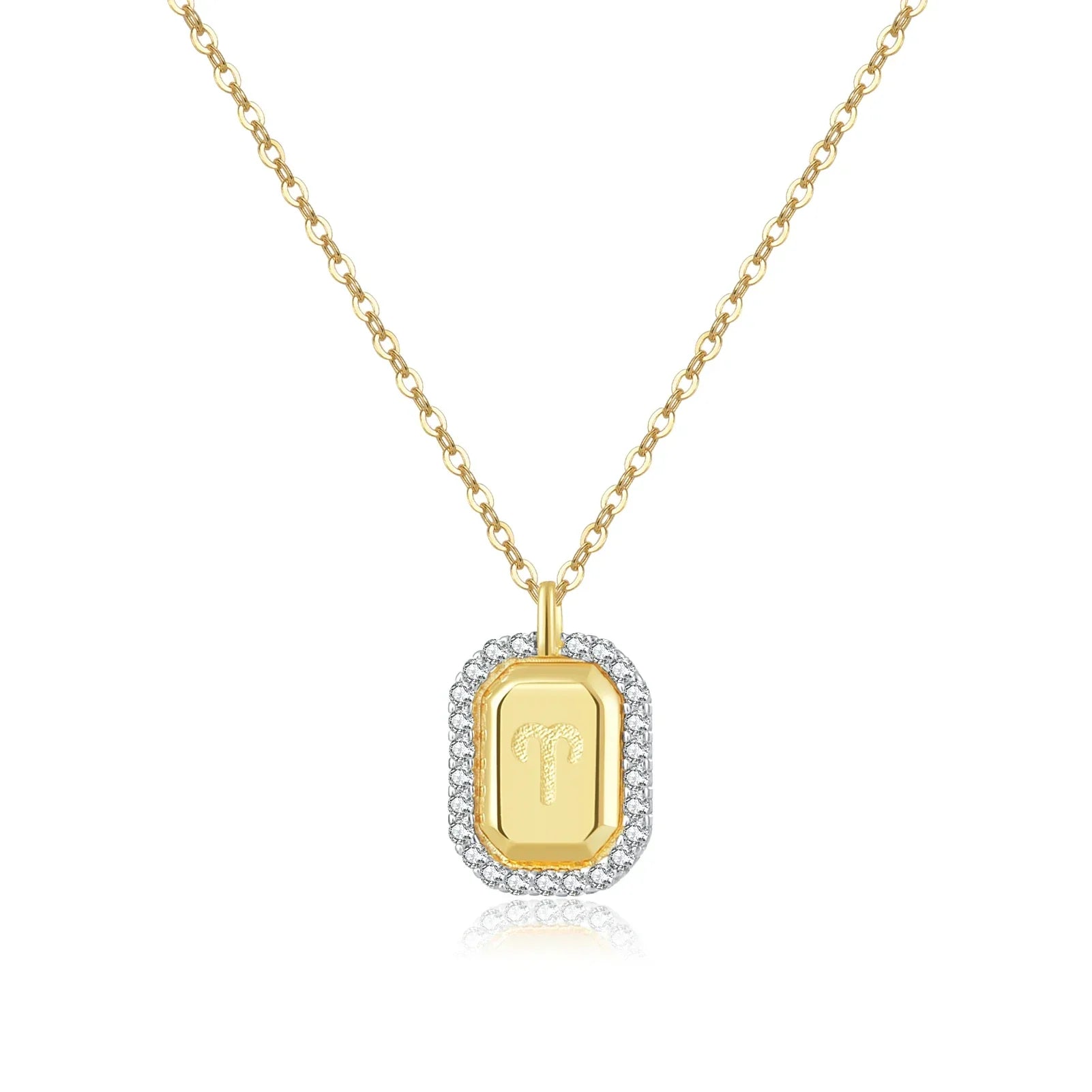 12 Signos del Zodíaco Zirconia Necklace (18K Gold Plated) | Luvesina
