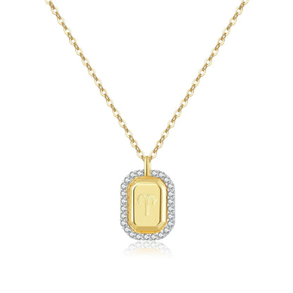 12 Signos del Zodíaco Zirconia Necklace (18K Gold Plated) | Luvesina