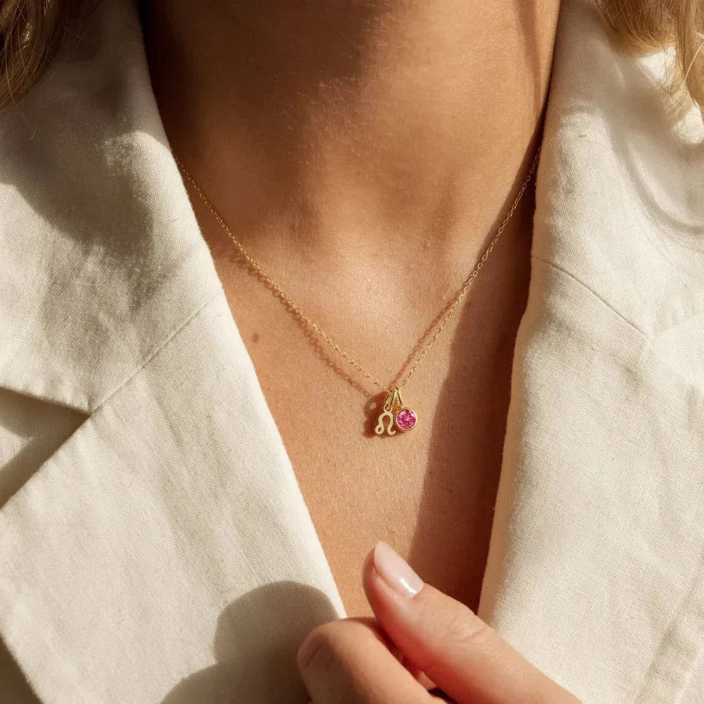 Signos with Stones of Nacimiento Necklace (18K Gold Plated) | Luvesina