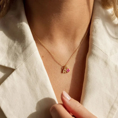 Signos with Stones of Nacimiento Necklace (18K Gold Plated) | Luvesina