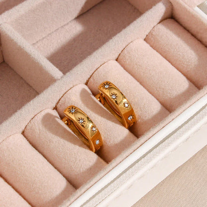 Stella Zirconia Earring (18K Gold Plated) | Luvesina