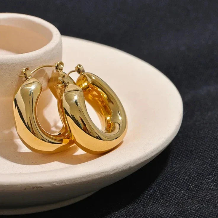 Aro Bold Earring (18K Gold Plated) | Luvesina