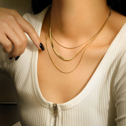 Mixto of Malla and Cola of Ratón Necklace (18K Gold Plated) | Luvesina