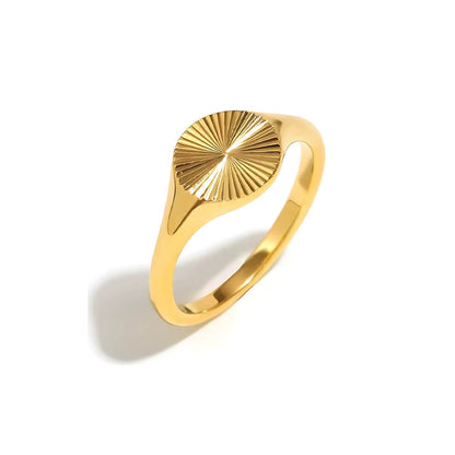 Sun Radiant Minimalist Ring (Gold Plated) | Luvesina