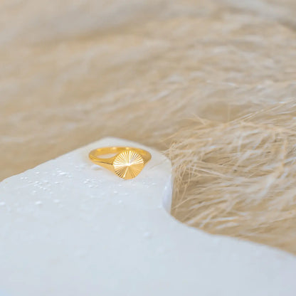 Sun Radiant Minimalist Ring (Gold Plated) | Luvesina