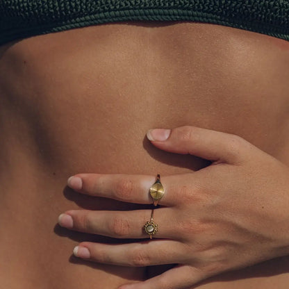 Sun Radiant Minimalist Ring (Gold Plated) | Luvesina