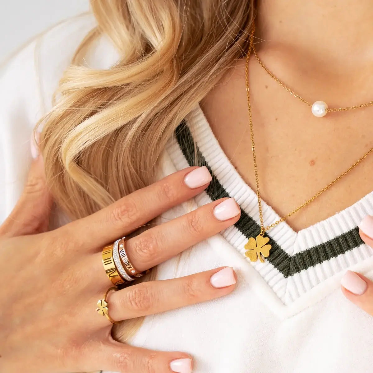 Triple Roman Numerals Ring (18K Gold Plated) | Luvesina
