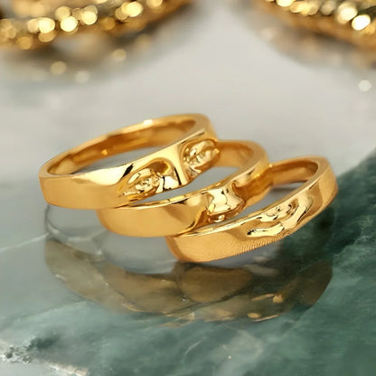 Set of Rings Visage (18K Gold Plated) | Luvesina