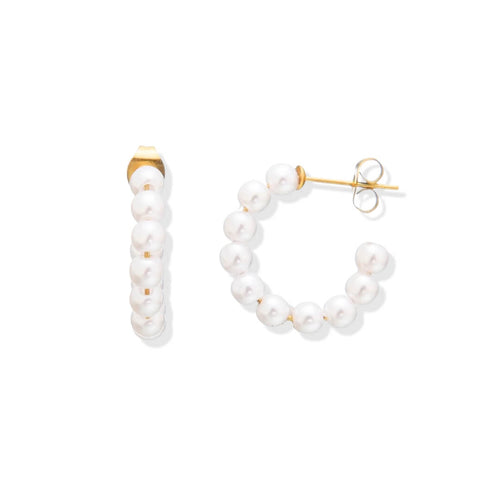 Aro of Pearl Earring (Gold Plated) | Luvesina