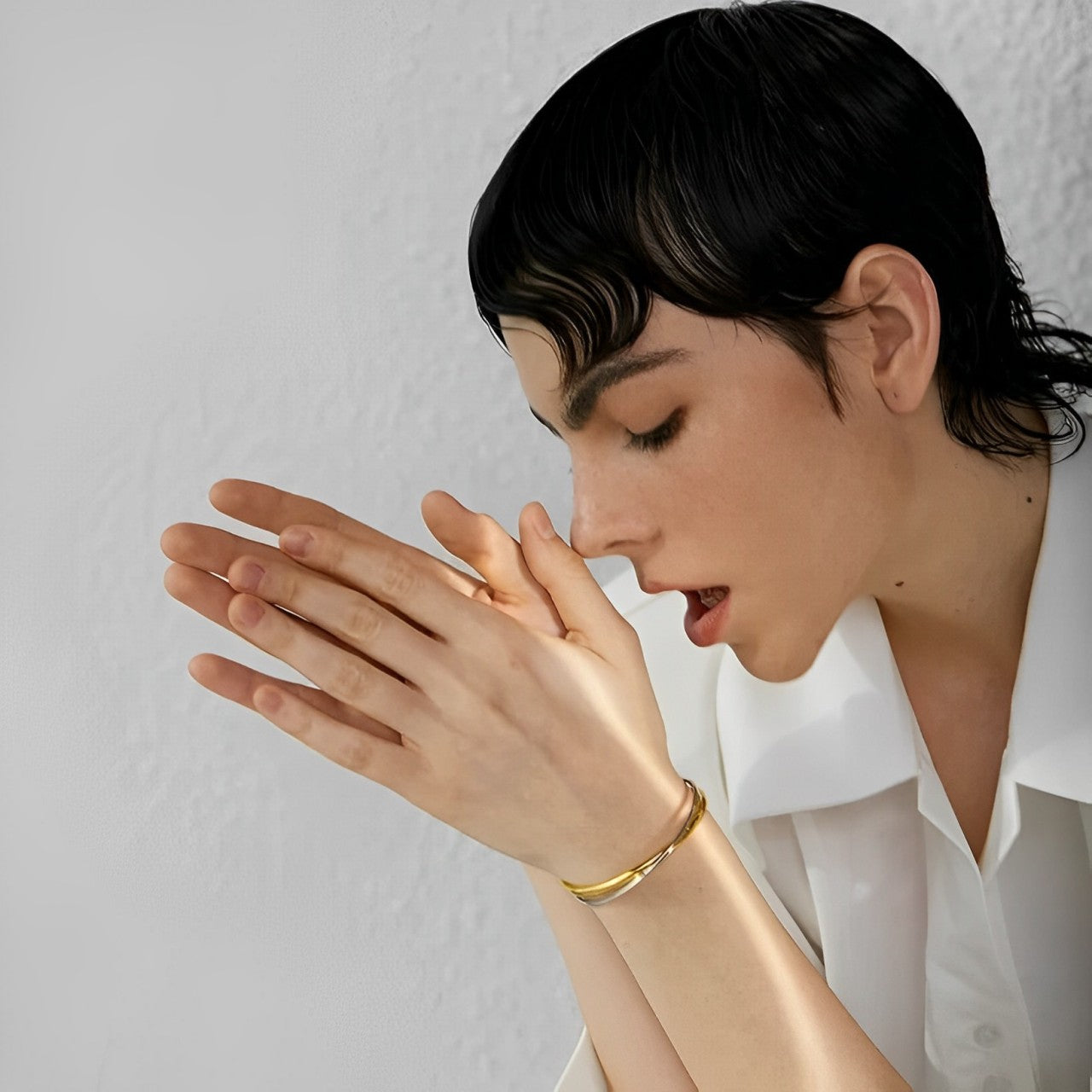 Double Contraste Verona Bracelet (18K Gold Plated) | Luvesina