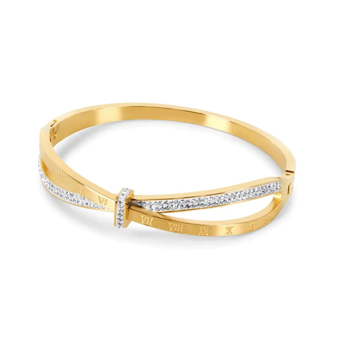 Brazalete Romano Zirconia (18K Gold Plated) | Luvesina
