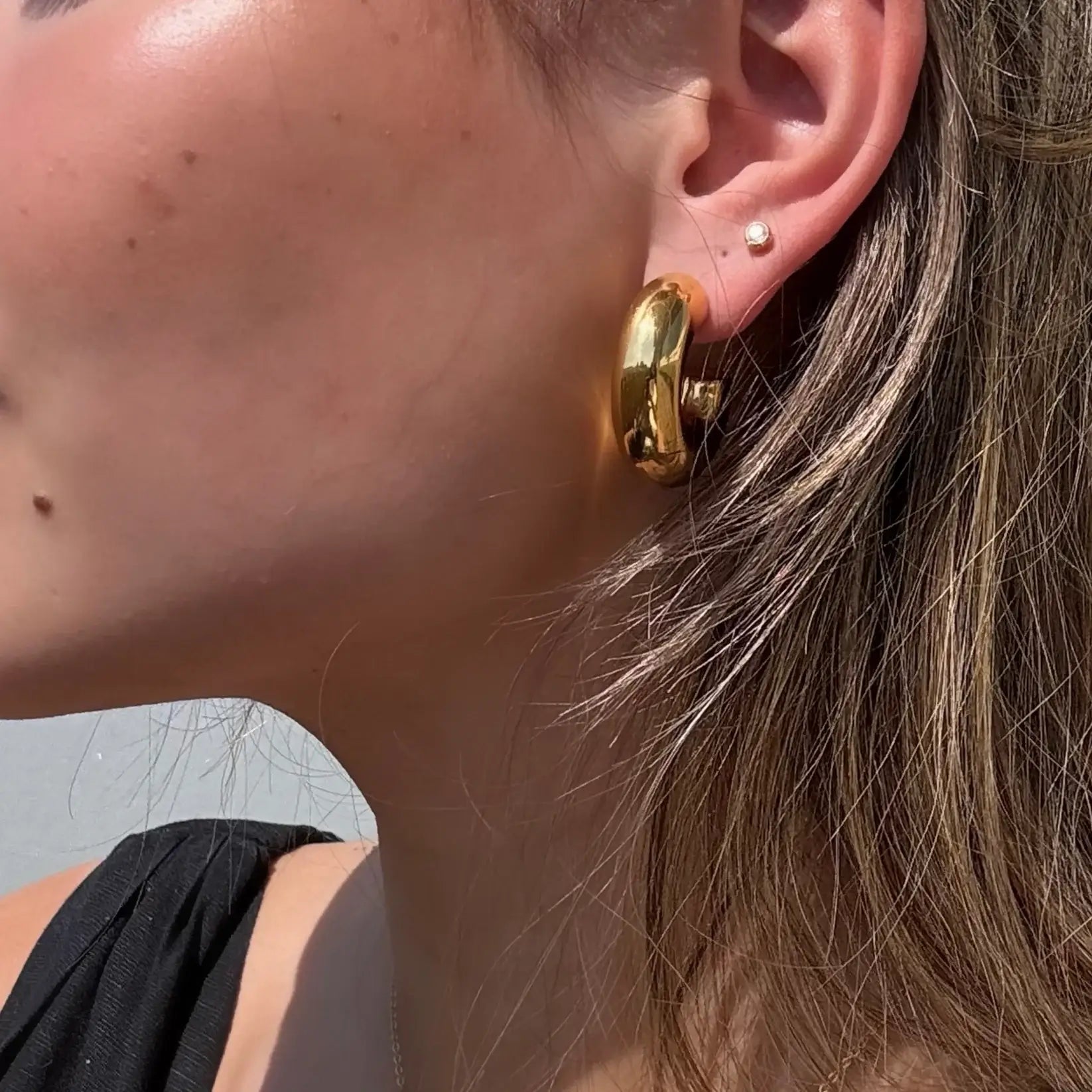 Aro Chunky Earring (Gold Plated) | Luvesina