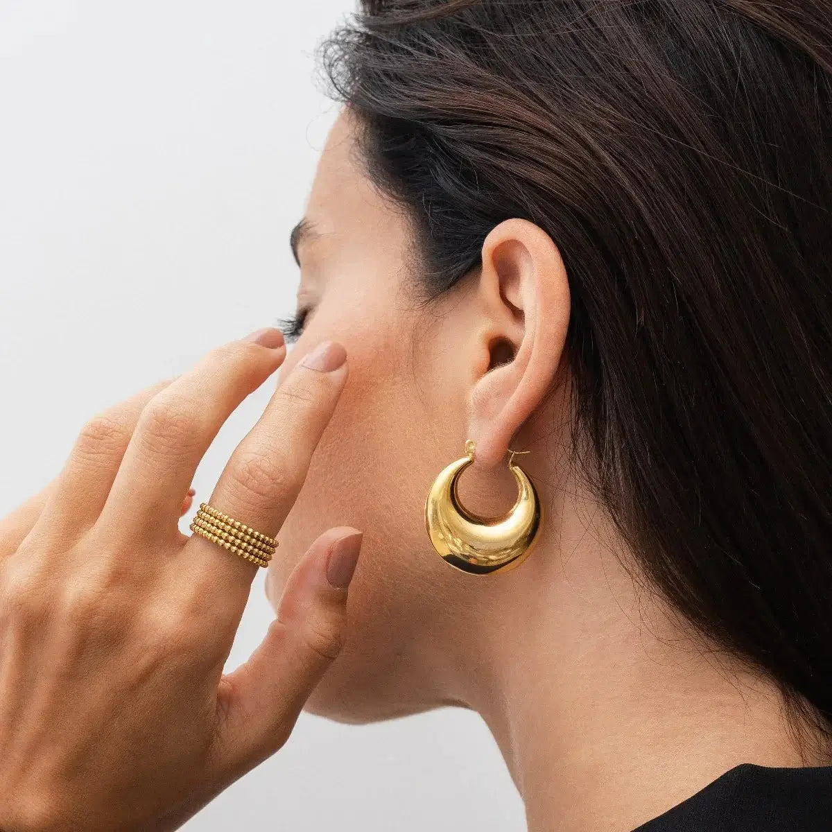 Aro Bold Nolita Earring (18K Gold Plated) | Luvesina