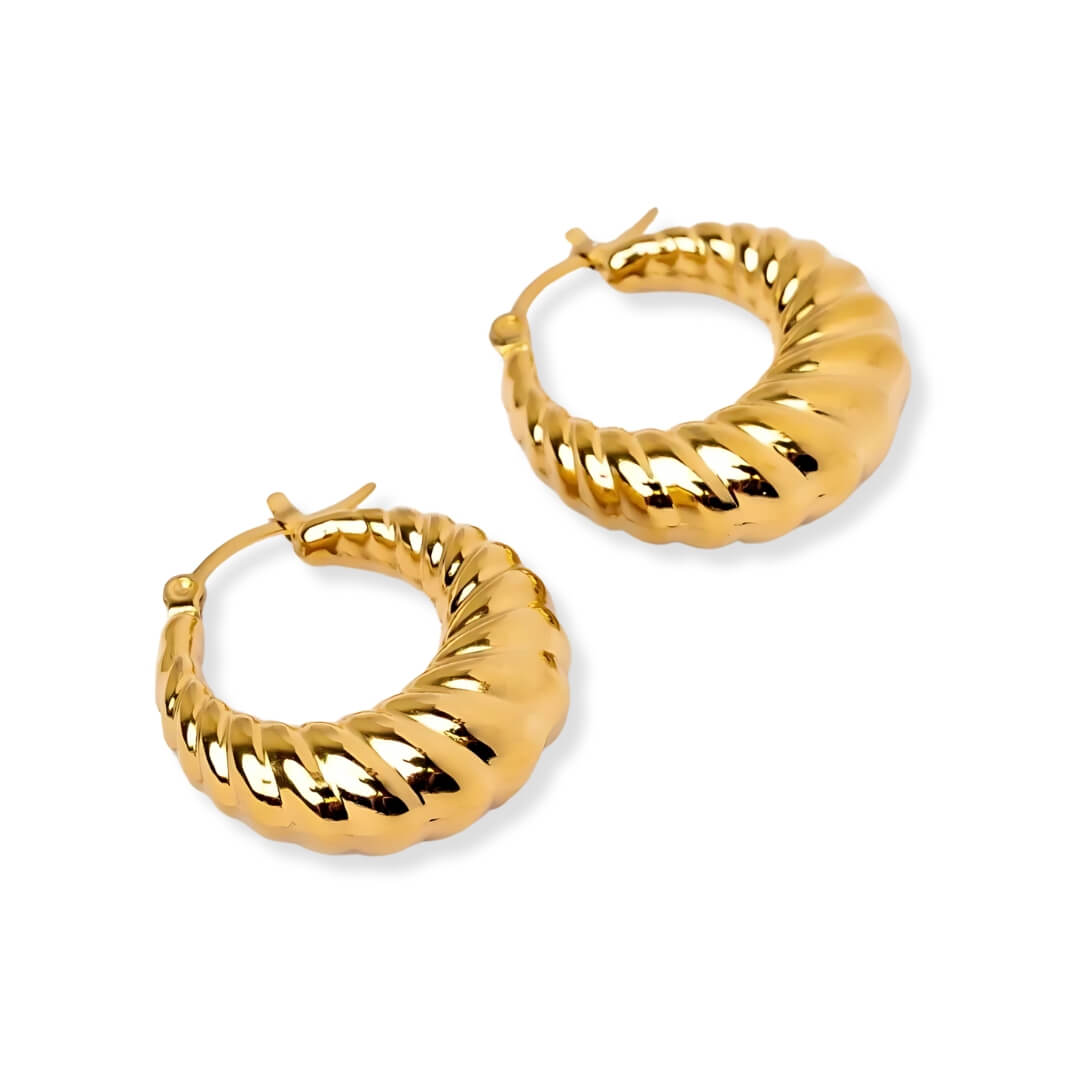 Aro Croissant Earring (Gold Plated) | Luvesina