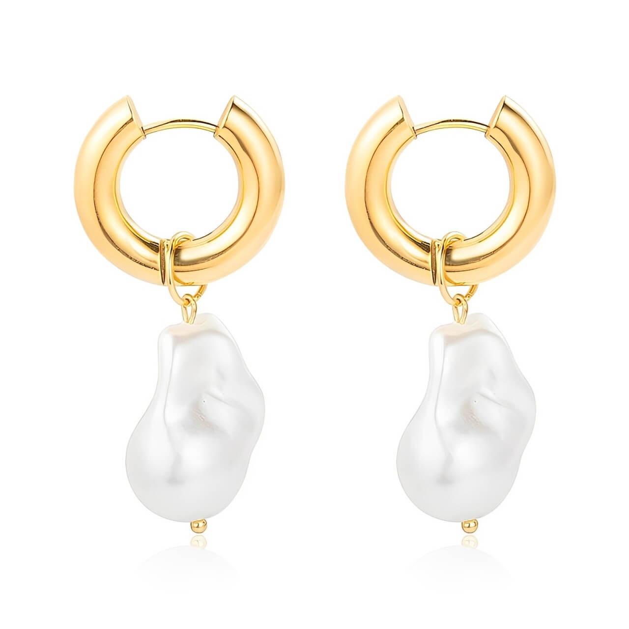 Aro Paola Pearl Earring (18K Gold Plated) | Luvesina