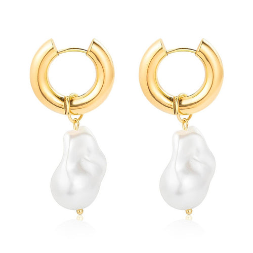 Aro Paola Pearl Earring (18K Gold Plated) | Luvesina