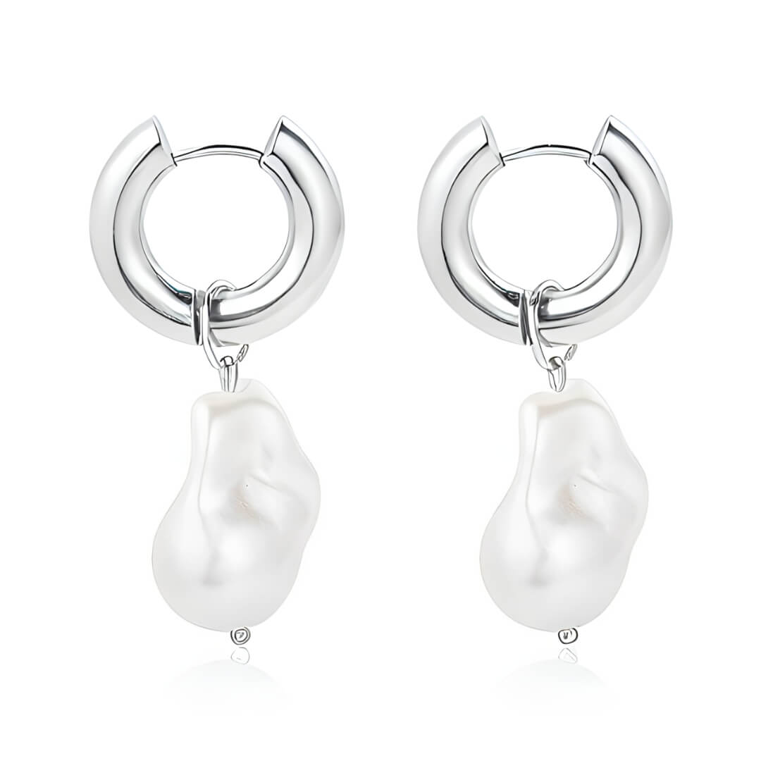Aro Paola Pearl Earring (18K Gold Plated) | Luvesina