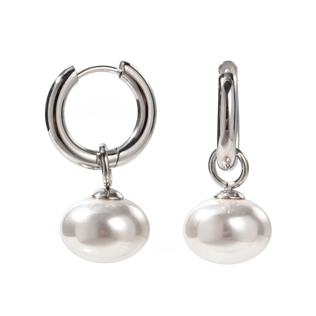 Emma Pearl Minimalist Earring (Chapados in Gold 18K) | Luvesina