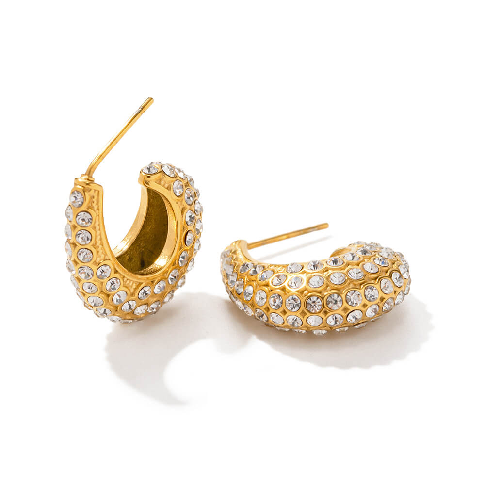 Aro Medio with Pearls Harmony Earring (18K Gold Plated) | Luvesina