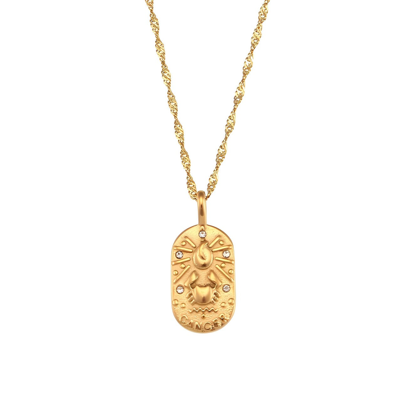 Zodíaco Chain Braided Necklace (18K Gold Plated) | Luvesina